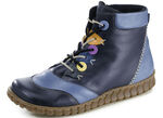 Gemini Schnür-Bootie mit pfiffigen Besätzen BLAU-BUNT