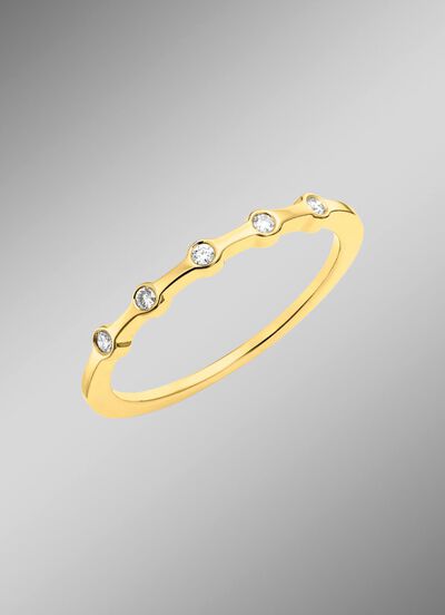 Luxuri&ouml;ser Damenring aus Gold mit Brillanten 
