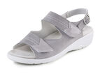 ELENA EDEN, bequeme Damen-Sandalen, Weite G, mit herausnehmbarem Fu&szlig;bett GRAU