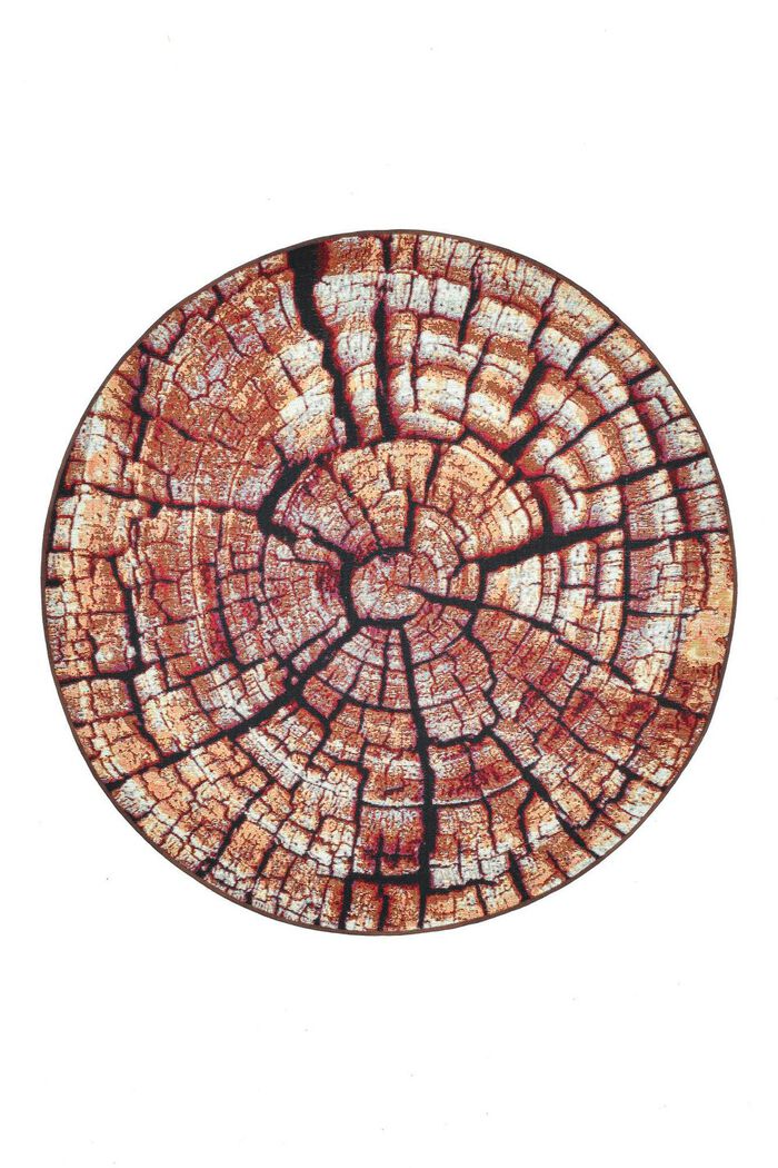 Teppich im naturnahen Baumstamm-Design 