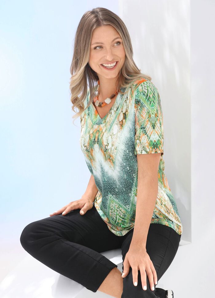 Shirt mit V-Ausschnitt 