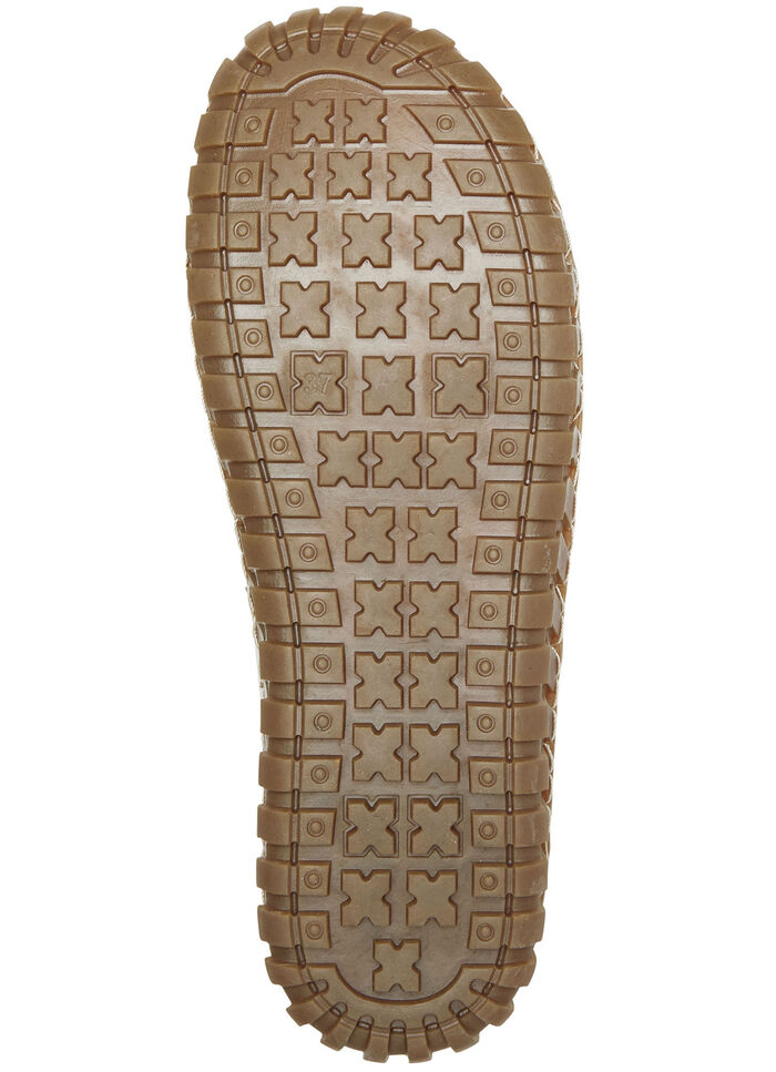 Gemini Slipper mit seitlich eingesetzten Gummiz&uuml;gen WEISS-ORANGE