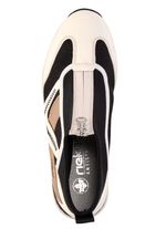 Rieker, stylische Damen-Boots, Weite G, mit herausnehmbarem Fu&szlig;bett CREME-SCHWARZ-BRAUN