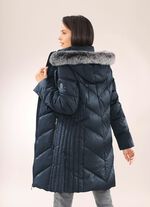 Funktions-Kurzmantel mit fester Kapuze NAVY