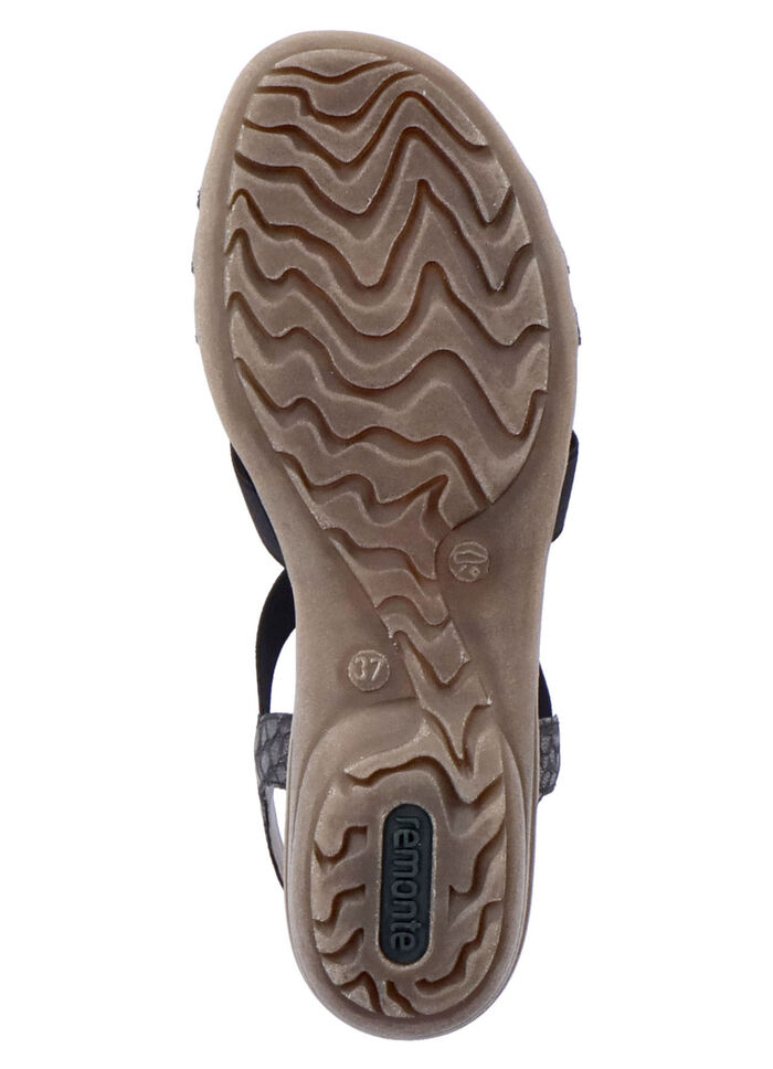 Remonte Riemchen-Sandalen mit Metallschmuck SCHWARZ