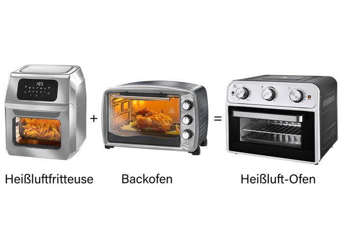 Hei&szlig;luft-Backofen mit Timer-Funktion 