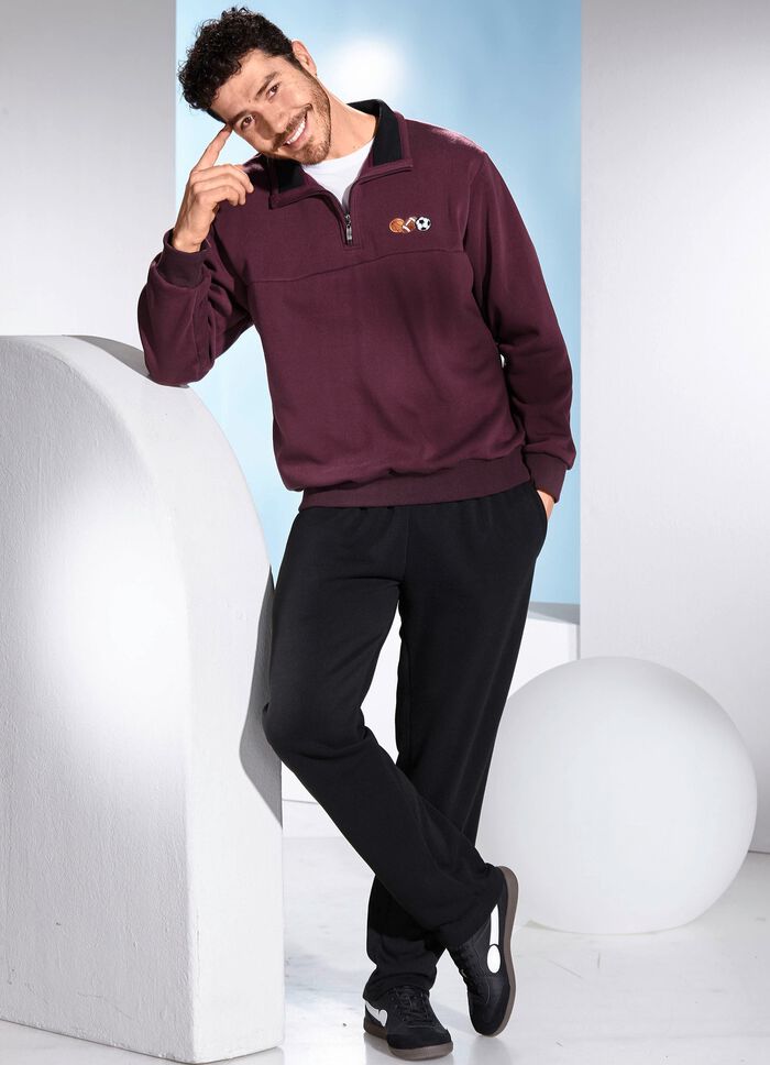 Freizeitset mit kurzem Reißverschluss BORDEAUX-SCHWARZ