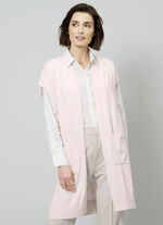 Long-Strickweste mit Kaschmir 