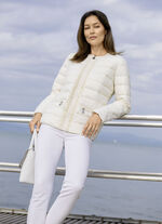 Jacke mit dekorativer Perlenzier 