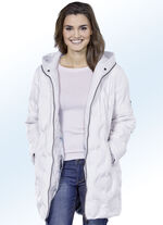 Funktions-Kurzmantel mit Rippenstrickkragen 