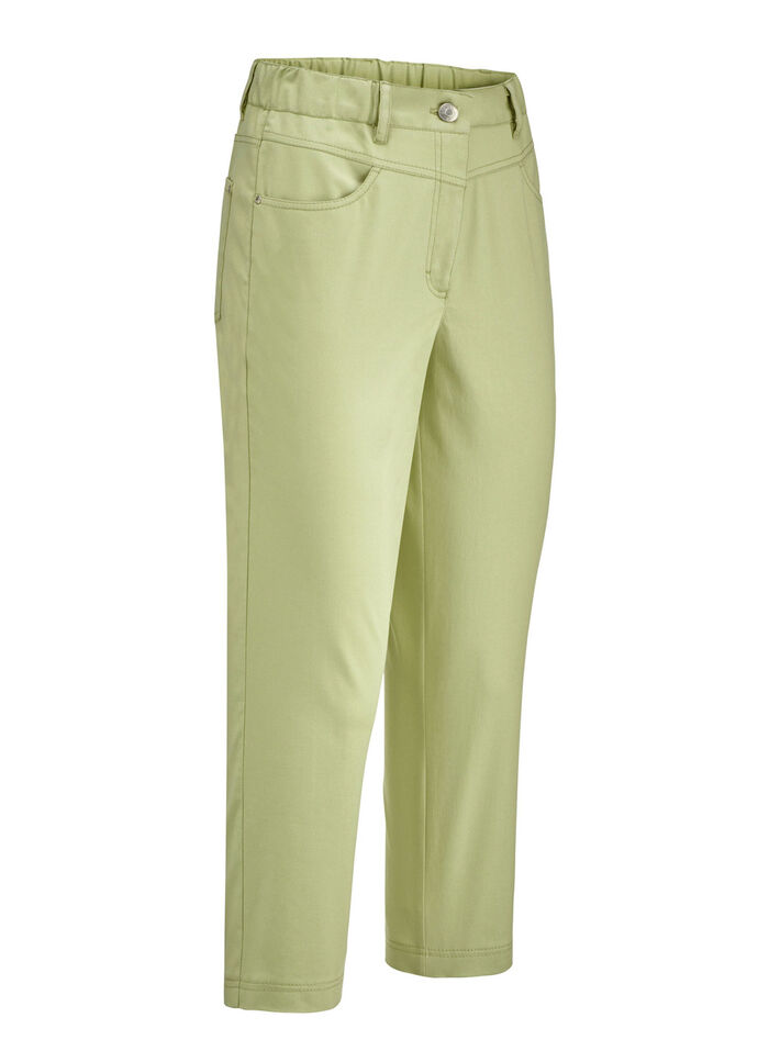 Caprihose in 4-Pocket-Form LINDGRÜN