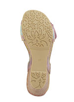 Laura Vita Sandalette mit Blütenschmuck BURGUND-BUNT