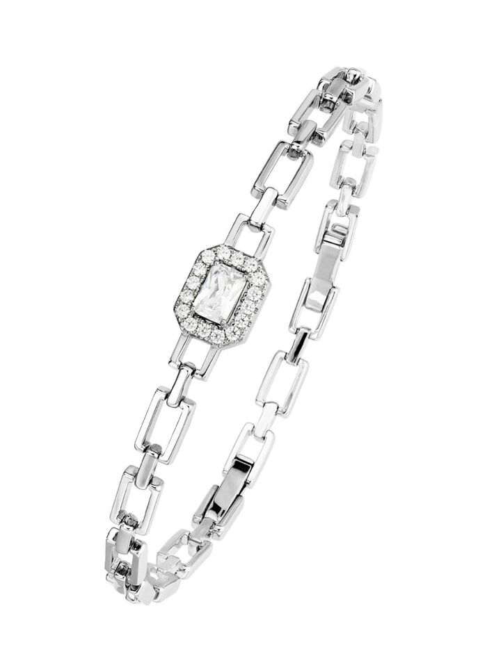 Zauberhaft funkelndes Armband mit synth. Zirkonia 