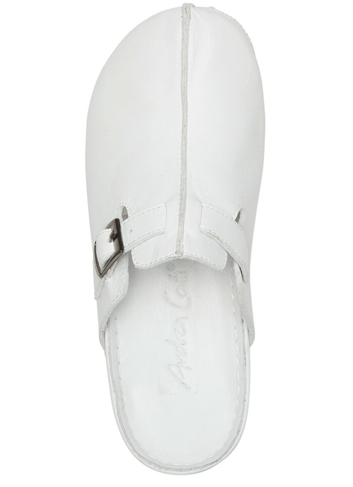 Andrea Conti Clog aus weichem Nappaleder WEISS