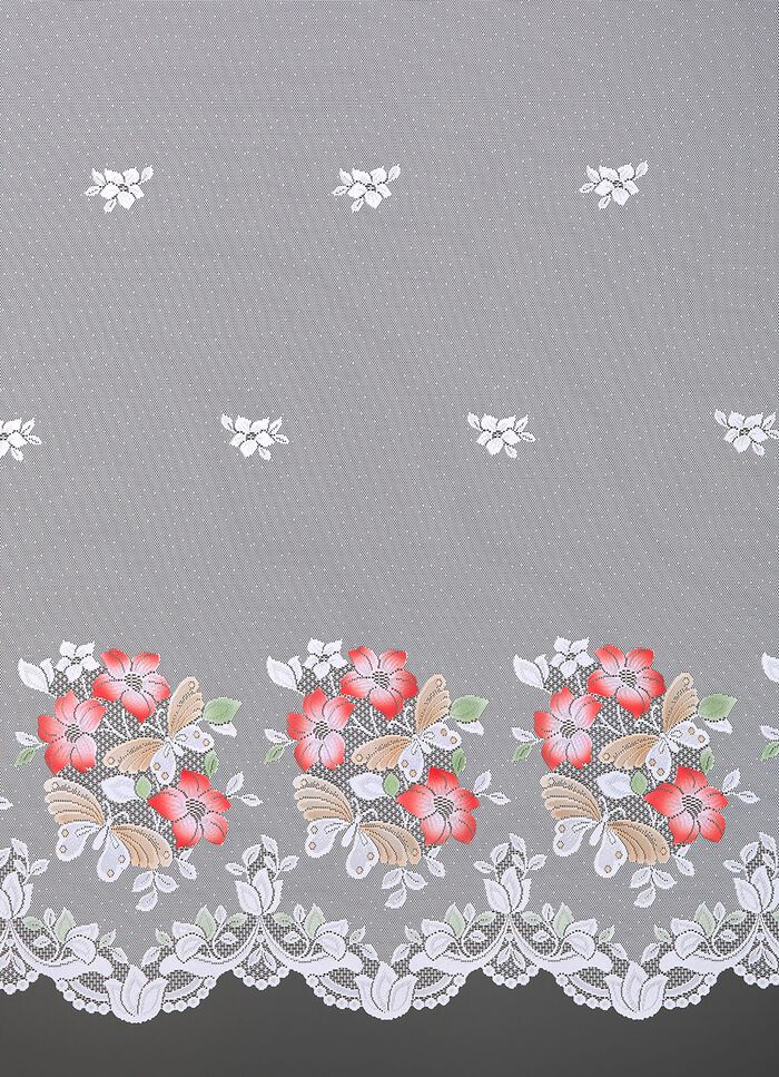 Kurzstore mit Stangendurchzug WEISS-BUNT