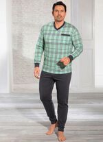 Schlafanzug mit V-Ausschnitt und Brusttasche 