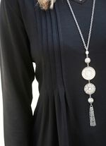 Shirt mit Stehkragen in 2 Farben SCHWARZ