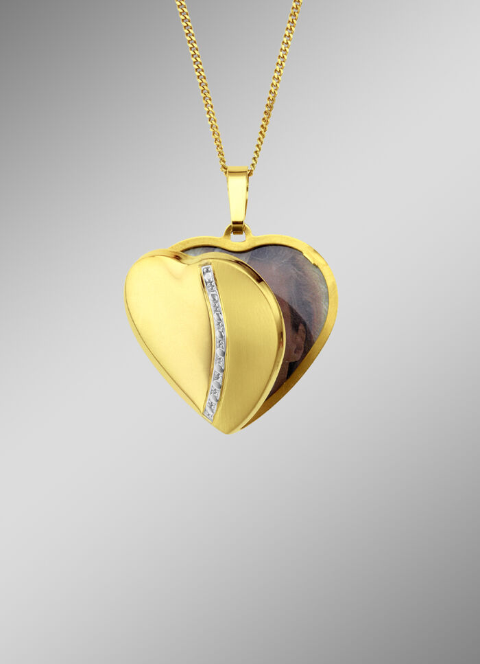 Anh&auml;nger Herz-Medaillon 