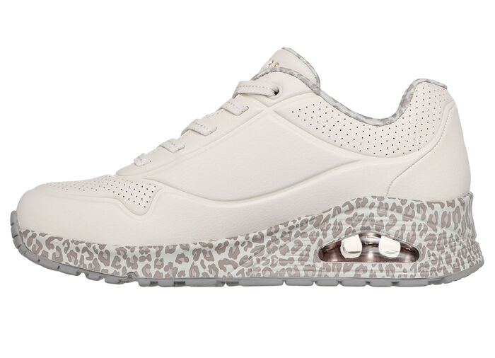 SKECHERS, trendige Damen-Sneaker, mit sichtbarem Luftpolster WEISS-LEO
