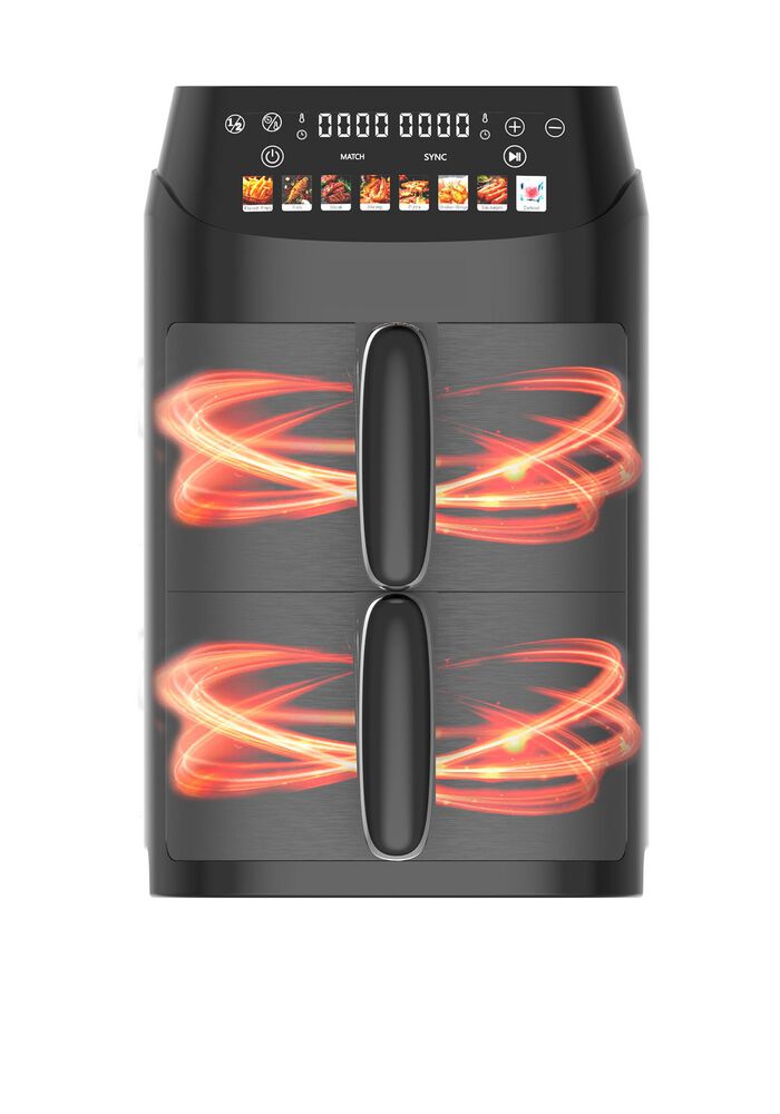 Digitale Doppelkammer-Hei&szlig;luftfritteuse 