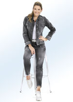 Knöchellange Jeans in 5-Pocket-Form ANTHRAZIT