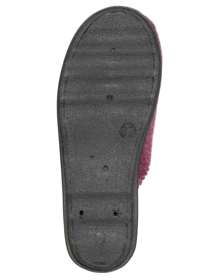 Gefütterte Damen-Hausschuhe, mit Schurwolle BORDEAUX