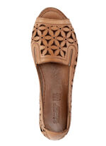 Gemini Slipper aus teilweise geprägtem Nappaleder ORANGE