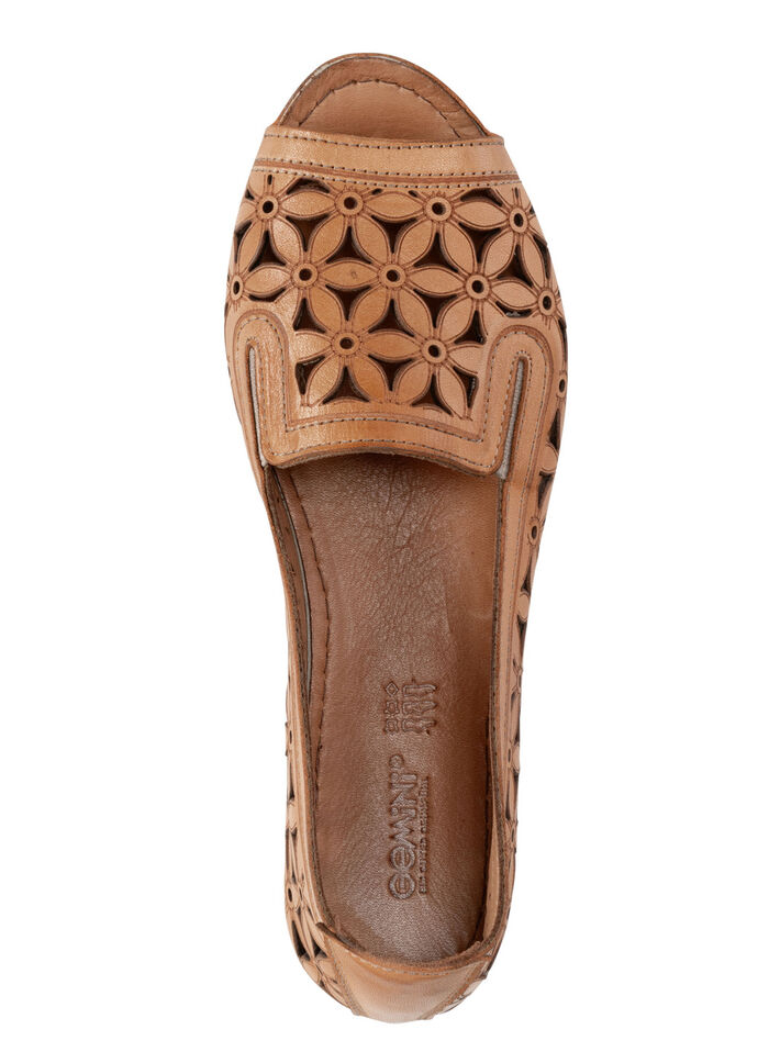 Gemini Slipper aus teilweise geprägtem Nappaleder ORANGE