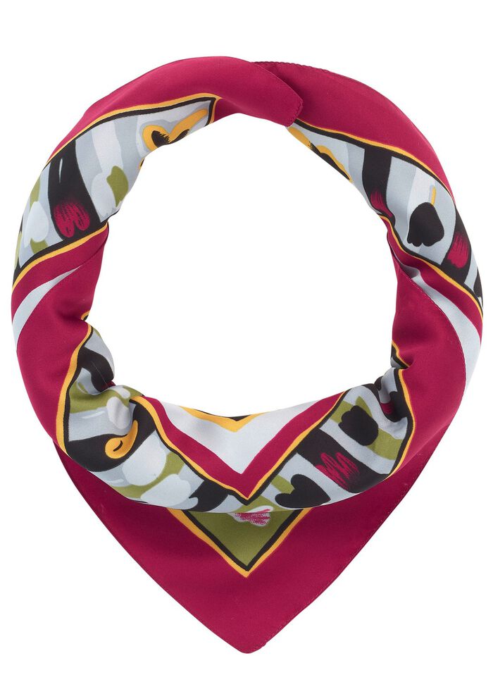 Nickituch mit Fantasiebl&uuml;ten-Dessin 