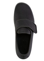 Hausschuh aus weichem, elastischem Textilmaterial SCHWARZ