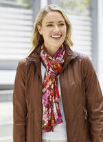 Schal mit Fantasiebl&uuml;ten-Dessin 