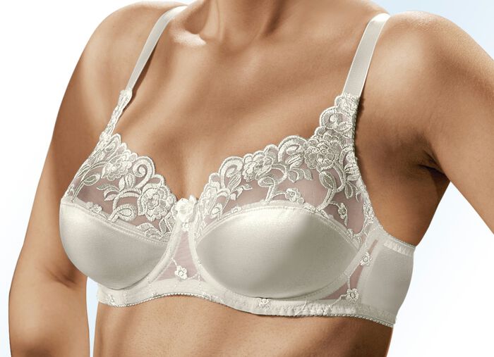 Naturana Zweierpack B&uuml;gel-BH mit T&uuml;llstickerei im Vorderteil 1X SEKT, 1X SCHWARZ