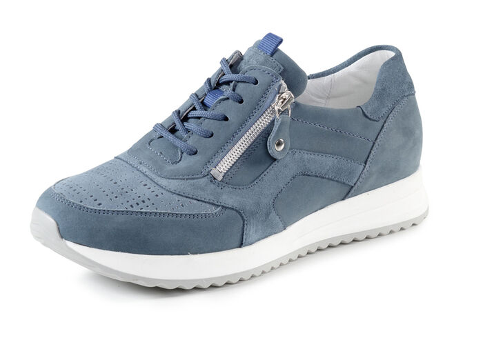 Waldl&auml;ufer, bequeme Damen-Schn&uuml;rschuhe, Weite H, mit herausnehmbarem Fu&szlig;bett JEANS