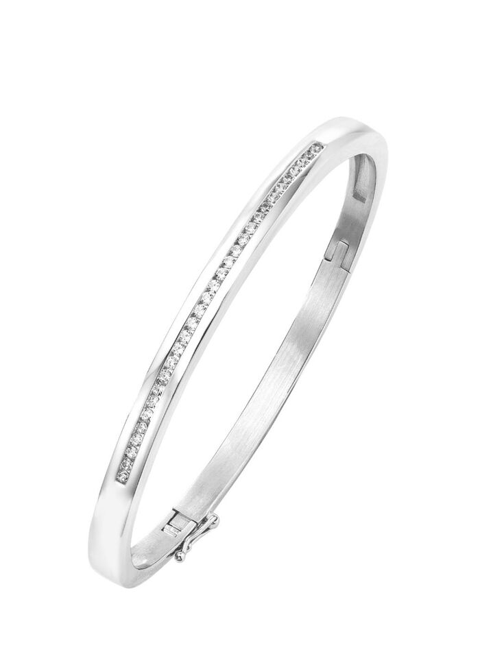 Eleganter Armreif mit synth. Zirkonia 