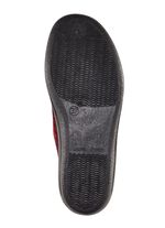 Klassische Damen-Hausschuhe, Weite H, mit anatomisch geformtem Fu&szlig;bett GRANATROT