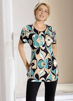 Fantasievolles Longshirt mit Zierpl&auml;ttchen 