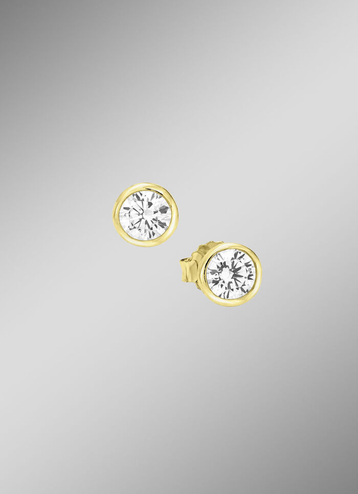 Eleganz im Kleinen: Ohrstecker mit synth. Zirkonia 