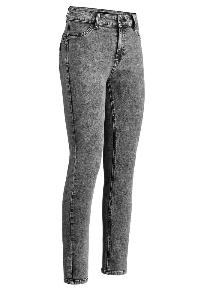 Kn&ouml;chellange, figurformende Jeans 