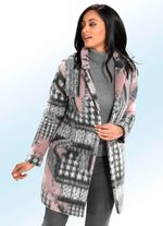 Longjacke mit dekorativem Allover-Dessin 