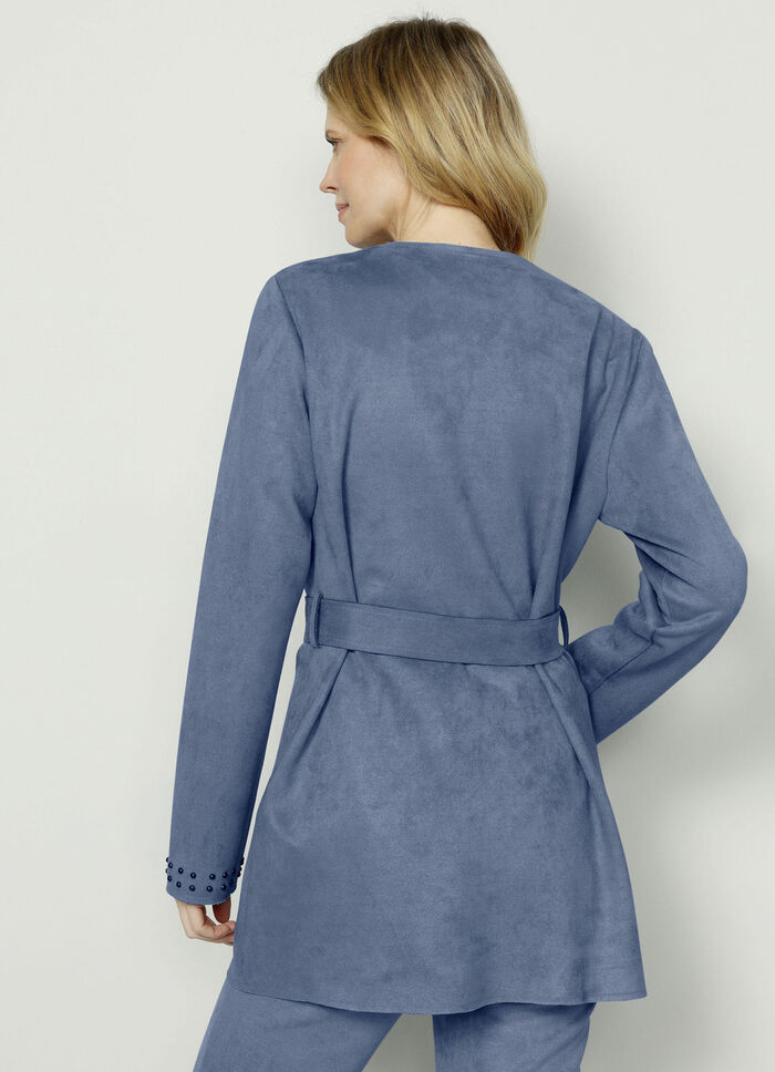 Blazer mit Nietenzier an den Ärmelabschlüssen 