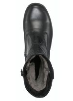 ELENA EDEN, gef&uuml;tterte Damen-Stiefel, Winterschuhe, Weite H, mit Lammfell SCHWARZ