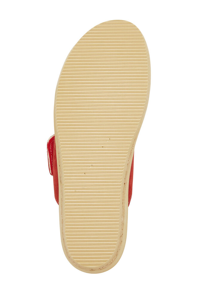 ELENA EDEN-Pantolette aus Veloursleder ROT