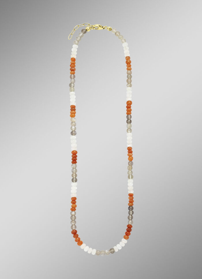 Halskette: Mystische Schönheit in Multi Mondstein 