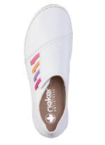 Rieker, klassische Damen-Slipper, mit Gummizug WEISS