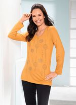 H&uuml;bsches Shirt mit Pl&auml;ttchenzier in 2 Farben 