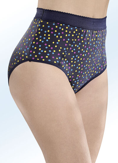 Fünferpack Formslips mit buntem Punktedessin 