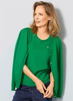 Strickjacke aus reiner Baumwolle GRÜN