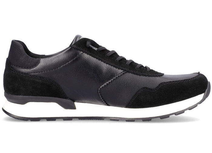 Schn&uuml;r-Sneaker mit herausnehmbarem Textilfu&szlig;bett SCHWARZ