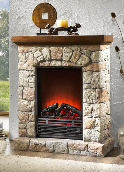 Kaminumbau mit spezieller LED-Beleuchtung 