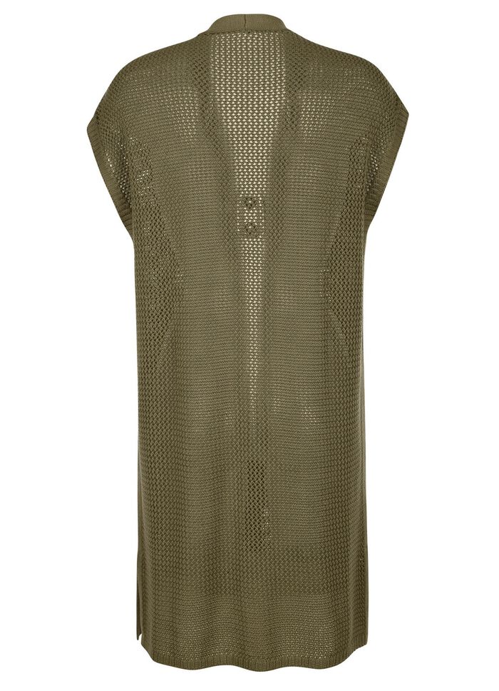 Strickweste in Longform 